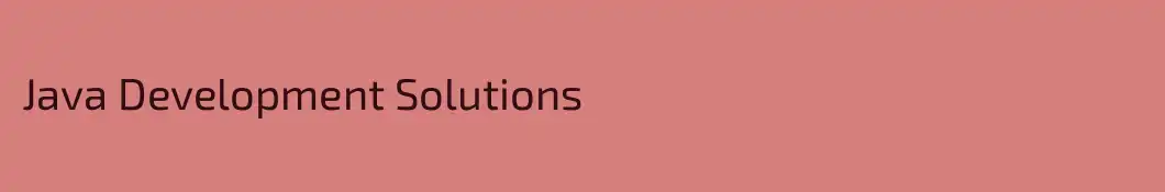 Java Development Solutions